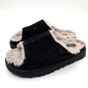 UGG Greenport Slide Suede Slippers Slip-On Women's Black Size US8 EU39